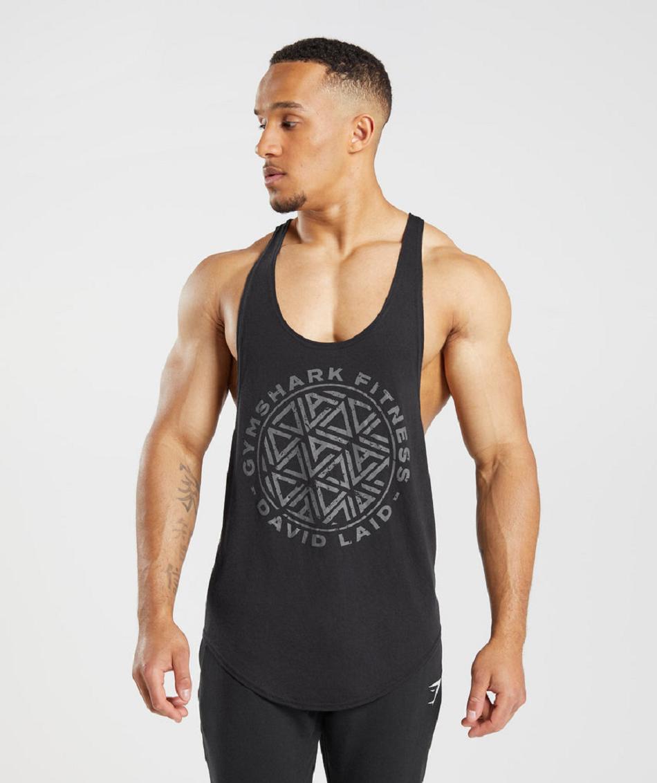 Stringers Męskie Gymshark Gs X David Laid Czarne | PL 3732QMA